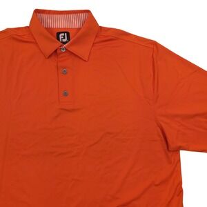 FootJoy Golf Polo Shirt Performance Athletic Training Orange Mens XL